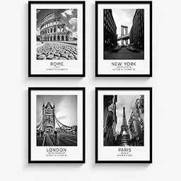 COLOSSAL ART HOUSE Set of 6 Travel Wall Art for Living Room, Dining & Bedroom Wall Decoration - (10x13 Inch, Wall Decor Painting)-picture-24