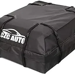 CZC AUTO CZC AUTO Car Roof Cargo Carrier, 15 cu. ft Waterproof/Rainproof/Weatherproof Rooftop Storage Bag for Car SUV Van Sedan with Roof Rail Cross Bar Basket or Rack, Soft, Black-picture-36