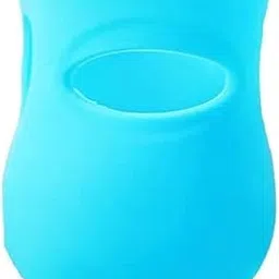 THE LITTLE LOOKERS Baby Feeding Glass Bottle Protection Silicone Cover/Sleeve Holder/Suitable for Wide Neck/Avent Feeder| Protector Cover for Babies (Wide Neck 125ml/4OZ, Blue)-picture-35