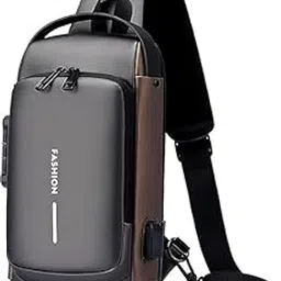 oteves Waterproof Chest Bag USB Men Crossbody Sling Bag For Anti Theft USB Shoulder Cross Body Travel Sling Chest Sports Style Shoulder-picture-34