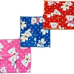 Handkerchiefs|Teddy Bear Print Soft Cotton Hankies for Woman,Girls & Wicking Sweat from Hands,Face,Set of 12 (Multicolor)-image-10