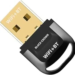 BLACK CROWN Plug & Play USB Wi-Fi & Bluetooth Adapter (2-in-1): Dual Band Wi-Fi (2.4/5GHz) & Long-Range Bluetooth 5.2 for PC/Laptop/Desktop (Black)-image-84