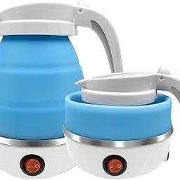 Travel Folding Electric Kettle, Fast Boiling, Portable Electric Kettle, 600ml Boil Dry Protection, 100-240V Food Grade Silicone Foldable Kettle (multicolor), 600 watts-image-70