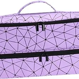 SAZ DEKOR® Hair Dryer Bag Portable for Adults Organizer for Bathroom Home Business Trip purple|Waterproof Cosmetic Bags with Big Compartment |-picture-26