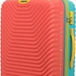 Polypropylene (PP) Amt Splash Sp66Cm Coral/Teal Multi Color Carry-On Luggage Hard Shell 4 Spinner Wheel Luggage with Tie Down Strap & Complete Lining, H-66 Centimeters,Medium-image-8
