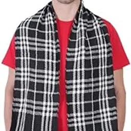 Amazon Brand - Nora Nico Men's Acrylic Warm Checkered Muffler, Unisex Casual Stole for Winters-picture-22