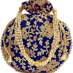 Rajasthani Style Royal Clutch Silk Batwa Bag Ethnic Potli For Women's Zari Work Potli Bridal Potli Wedding Return GIFTS Birthday Kuber Potli-picture-27