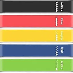 Resistance Bands Set for Men and Women, Pack of 5 Different Levels Elastic Band for Home Gym Long Exercise Workout – Great Fitness Equipment for Training, Yoga – Free Carrying Bag-image-50