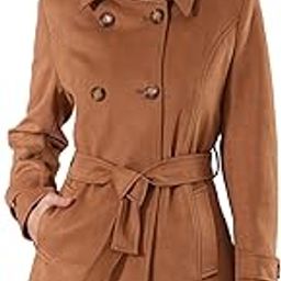 globus Women Spread Collar Long Sleeves Self Design Double Breasted 2 Pockets Tailored Fit Winter Wear Belted Pea Coat-picture-5