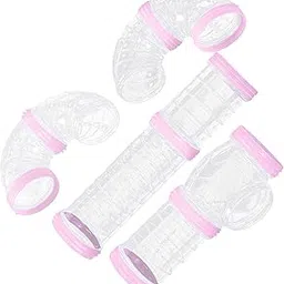 Enakshi (LABEL) Creations 8Pcs Hamster Tubes Set Connected Tunnels DIY PP Training Tools PinkPet Supplies|Small Animal Supplies|Exercise & Toys-image-61