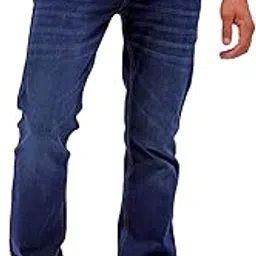 the indian garage co Men's Stretch Fit Mid Rise Bootcut Solid Mid-Rise Stretchable Jeans-picture-13