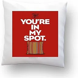 RED My SPOT Big Bang Theory 16*16 INCHES Pillow with Filler by CRAFT MANIACS | Best Gift for Big Bang Theory Lovers-picture-14