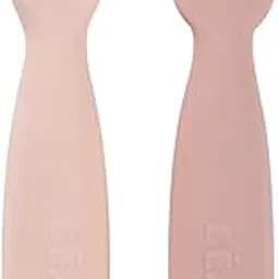 Béaba Set of 2 Spoons for Babies from 4 Months, Ergonomic Shape, Various Textures, Ergonomic Handle, Candy Floss Marshmallows image 1