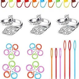 3 Pcs Crochet Set, Crochet Hook Set, Crochet Ring Used for Crochet, Practical and Beautiful Crochet Kit Used for Crochet Knitting Knitting Needles Set image 1