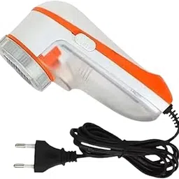Electric Lint Remover for Clothes & Curtains |White and Orange Fabric Shaver with Safety Cover, .Precision Cut Blades & Dust Collecting Tray |Powerful Fuzz, Bobble & Pill Remover for Home Use.-picture-18