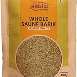 Shasha Premium Whole Saunf Barik, 100g-picture-22