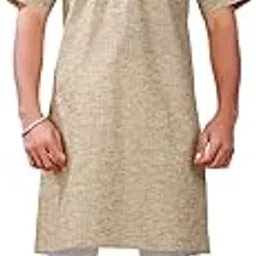 fashtastic Men's Premium Cotton Half Sleeve Solid Kurta/Modi Kurta/Modi Jabba-picture-21