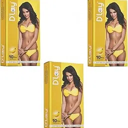 D'lay Dotted Real Feel Condoms for Men | Ultra Soft for Extra Pleasure and satisfaction | Long Lasted, Lubricated | Banana Flavour Condoms - 10 (Pack of 3)-picture-27