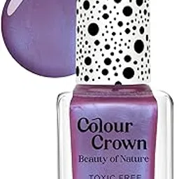 Colour Crown Gel Shine Nail Polish 10ml | Mettalic Finish (Purple) | Chip Free | Quick Drying Formula | Long Lasting Nail Polish For Women | Shade- C046-picture-37