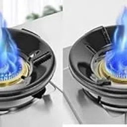 PRAGAT VIEW Black Gas Saver Burner Stand Gas Chula Burner Gas Saver Stand Jali Ring Fire & Windproof Energy Saving, Gas Chula Support Stand 4 Legs Supported For Indian Gas 0.7Mm Black - Metal (2)-picture-39