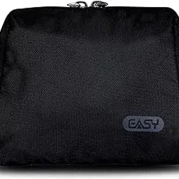 easy Multi Utility Travel Pouch, 2 LTR Baggage with 1 Compartment and 1 Heavy Duty Metal Zipper Pouch, School Bag, College Bag, Office Bag, Gym Bag, Daily Use and Traveling Accessories (Black)-picture-49