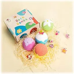 Seychelles (Safe Kids 1+) Bubble Bath Bombs with Ring Toys inside (Pack of 4) Coconut Based product, SLS Free-picture-13