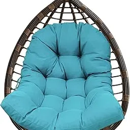 Bonlting Hanging Egg Chair Cushion 47 X 35 in Waterproof Swing Chair Seat Cushion Soft Hanging Chair Cushion Hammock Chair Seat Pad (Blue) image 1