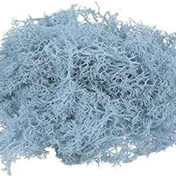 MECCANIXITY 3.5 OZ Moss Fake Craft Moss,Artificial Moss Natural Preserved Moss for Craft Arts Floral DIY Project Wall Wedding Garden Patio Table Terrariums Decoration(Light Blue)-picture-21