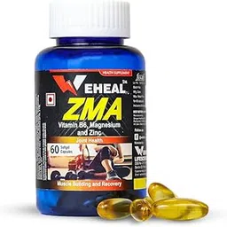 Weheal ZMA – Zinc, Magnesium & Vitamin B6, 60 Softgel Capsules for Muscle Strength, Recovery (Pack of 1)-picture-32