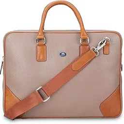 perf Unisex Black Leather Laptop Bag for 14 Inch Laptop | Premium Genuine Leather Office Messenger Bag with Detachable Strap | Stylish Compact Travel Shoulder Bag for Men & Women-picture-40