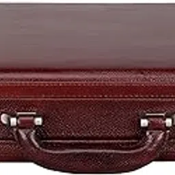 hyatt leather accessories 18 Inch Expandable Men's Leather Briefcases Office Bags | Dimension L- 18 X W- 5 X H-12-picture-37