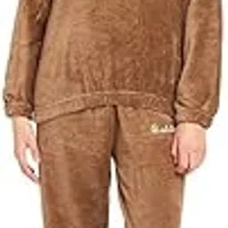 Winter Woolen Night Suit for Girls and Women/Winter Woolen Night Suit for Girls and Women/Winter Women Woolen Plain Velvet Winter Nightwear Suit Top and Pajama Set, Regular Comfort Fit (28 Till 34)-picture-19