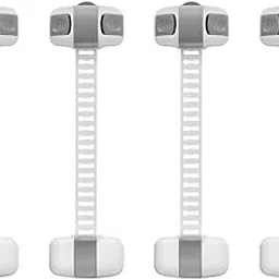 Safe-O-Kid® Adjustable Large Multi Purpose Child Safety Lock, Grey, Pack of 4-picture-29