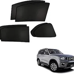 Kozdiko Custom Fit Car Sun Shades Fix Non Magnetic Curtains Mesh Compatible for Mahindra Scorpio N-(2022-2025)-picture-10
