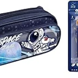 Onpalm Enterprise Kawaii Space Travel Pencil Pouch with Push Pull Eraser Set for Kids | Premium Large Capacity Pencil Case for Boys & Girls | School Stationery Combo Gift Set-image-38