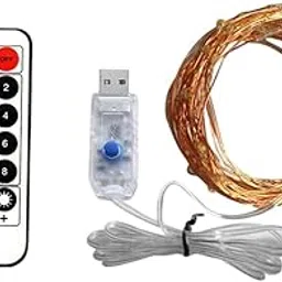 CLUB BOLLYWOOD® 5V LED String Lights Copper Wire Multicolor Twinkle with Remote Control 20M 200LED Pink | Lamps, Lighting & Ceiling Fans | String Lights, Fairy Lights| String Lights, Fairy Lights-picture-27