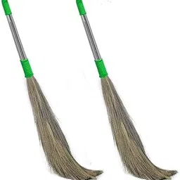 CREAZIONE PRODUCTION Grass Broom Steel Handle Pack of 2 – Steel Handle, Dry Use-picture-16