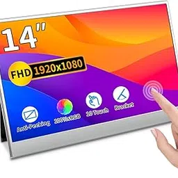 14" Portable Touch Screen Monitor, 1080P 100% sRGB HDR IPS Portable Monitor, Compatible with USB C/HDMI/Mini DP, for PC/Smartphone, Game Console/Mac etc.-picture-33