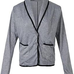 calandis CALANDIS™ Lady Suit Women Short Jacket Cardigan Slim Coat Work Outwear 2XL Dark Grey | Coats & Jackets | Womens Clothing-picture-11