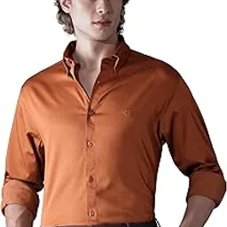 beyoung Regular Fit Formal Satin Shirt for Men | Full Sleeves | Men’s Stylish Satin Silk Shirt | Formal Shirt | Buttondown Collar | Satin Solid Shirt for Men-picture-26