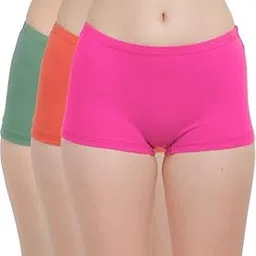 louryn koulyn Women's Cotton Blend Boyshorts Underwear | Ladies Stretchable Boyshorts Panties (Pack of 3)-picture-45