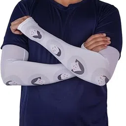 ketkar 1 Pair Girls Sun Protection Sleeves for Men Arm Sleeves for Women for Running, Hand Cover for Bike Riding Nylon-picture-14