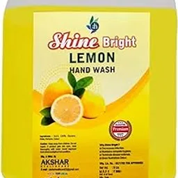 Shine Bright Lemon Handwash Liquid Soap Refill Can - 5L | Germ Protection | Hand Wash with Added pH-Balanced & Moisturizers for Soft & Gentle Hands | Suitable for all Skin Types (5 Litre, Lemon)-image-27