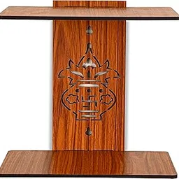 GOJEEVA KRAFT Premium Wooden Wall Shelves for Home Dcor, Kalash Design, Floating Shelves for Bedroom, Kitchen & Office Wall Storage ? Natural Wood Finish(NT)-picture-42