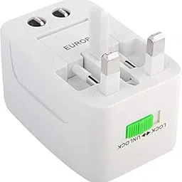 Upix Universal Travel Adapter with 125V 6A, 250V Surge/Spike Protected Electrical Plug (White)-picture-17