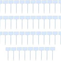 Aarav 45 Pcs Small Tags 15 * 6cm Gardening Plant Name Tag | Plastic T-Type Plant Shrub | Tree Seeds Tags | Markers Nursery | Garden Labels | Plant Marker - Set of 45 | White-image-21