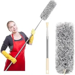 Microfiber Wall Cleaning Mop with Long Handle|Ceiling Fan with Wiper|Mop for Walls and Roof Cleaning Brush Long Handle Adjustable|Long Broom Stick for Ceiling Cleaning Mop with Long Handle-1Pcs-picture-28
