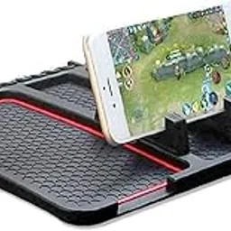 king shine Car Accessories Anti-Slip Car Dashboard Mat & Mobile Phone Holder Mount - Universal Non Slip Sticky Rubber Pad for Smartphone, GPS Navigation, God Idols, Toys, Coins-image-18