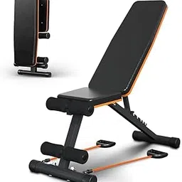 GERMANTECH FITNESS GT-Foldable Weight Bench - Adjustable Bench for Full Body Workout,Multi-Purpose Incline Decline & Flat 300Kg Capacity Fitness Gym Bench with Resistance Ropes For Home Workout - 2025 Version Black-picture-14