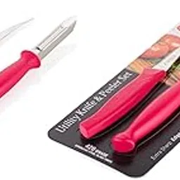 Ritu Stainless Steel 420 Grade | Laser Kitchen Knife & Peeler Set of 2 Pcs | Sharp Blades for Peeling and Slicing Vegetables & Fruits | Ergonomic Handles | Durable & Versatile Kitchen Tools-picture-15
